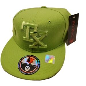 Pit Bull Fitted XL Green TX Flat Brim Hat Fashion Stylish Swag New Old Stock NOS